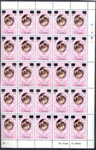 GHANA 3 DIFFERENT PROVISIONALS, ALL RARE DIANA STAMPS, MNH