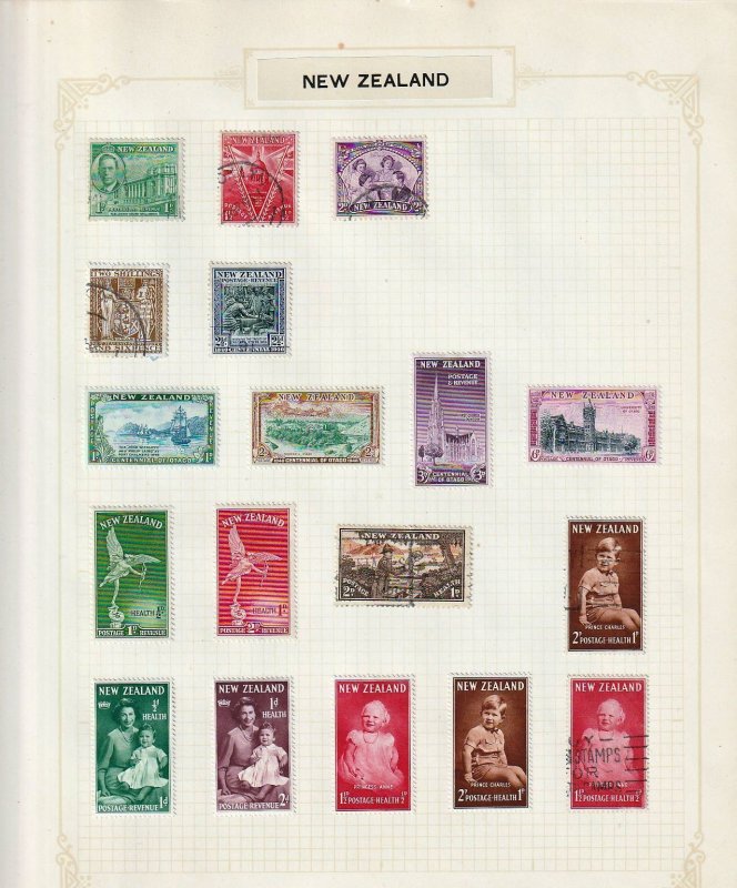 New Zealand QV/QE M&U Collection on Pages(Apx 150+Items)Goy2870 