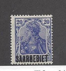Saar, 46, German Stamps Overprinted Single, **Hinged**