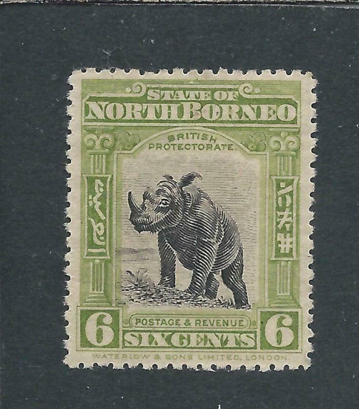 NORTH BORNEO 1909-23 6c APPLE-GREEN MM SG 168 CAT £45