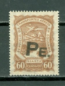 COLOMBIA 1923 SCADTA  60 Centavos OVPT for PERU CONSULAR...CAT. SANABRIA #SPE7