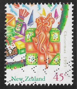 New Zealand #1167 45c Christmas - Present with Red Ribbon
