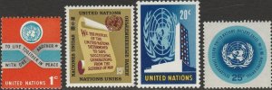 United Nations-New York, #146-149  Unused  From 1965-66