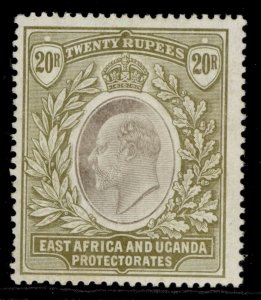 EAST AFRICA and UGANDA GV SG15, 20r grey & stone, LH MINT. Cat £850.