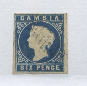 Gambia QV 1869 6d used