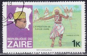 Zaire 902 USED 1979 President Mobotu, Map, N'tombe Dancer