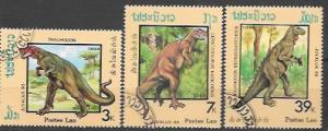 Laos Set of 5 # 860 - 864  Dinosaurs