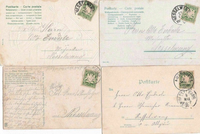 4 OLD  BAVARIA  POST CARDS  . REF R713