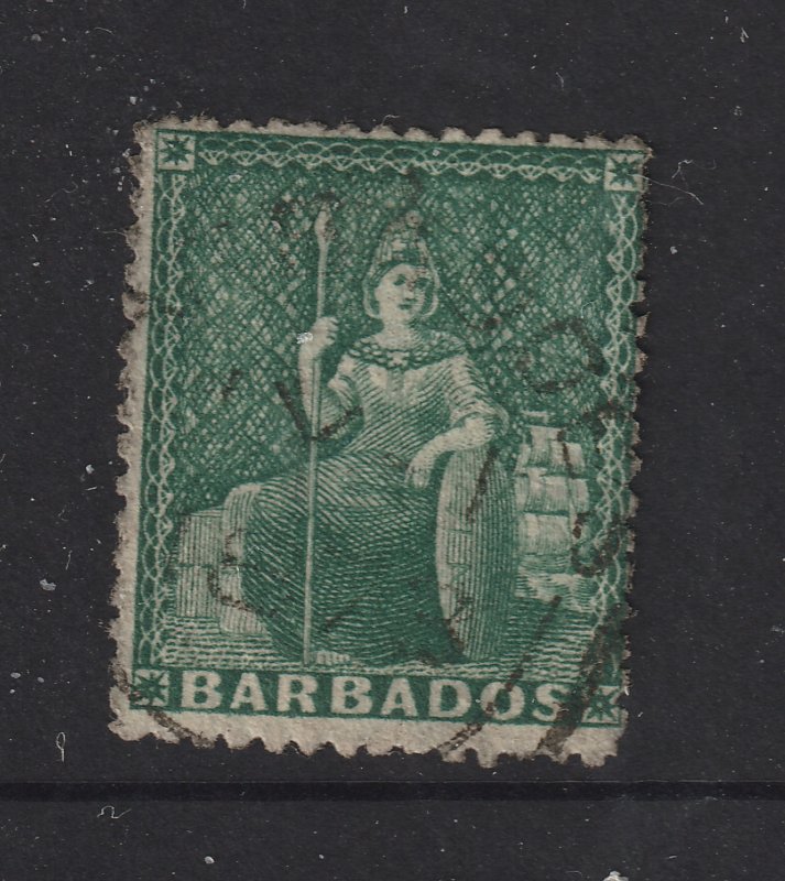 Barbados a QV 0.5d green from 1873