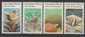 U.S.  Scott# 1827-30 1980 XF MNH Coral Reefs