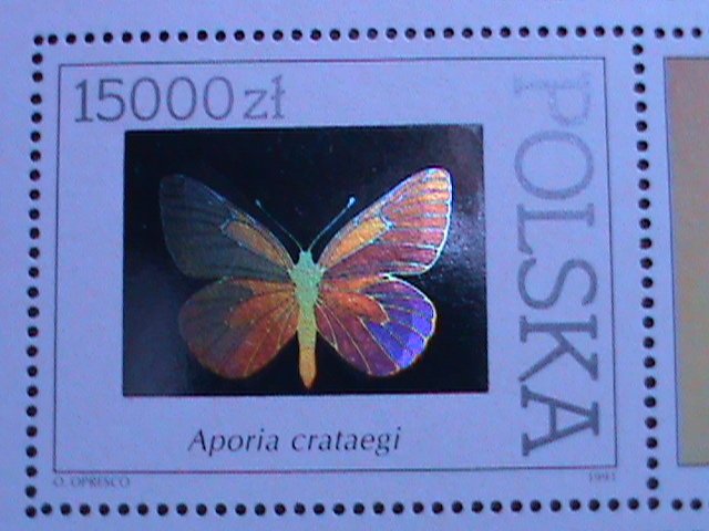 POLAND-1991 PHILA NIPPON'91 WORLD STAMPS SHOW-HOLOGRAMS BUTTERFIY-MNH: S/S