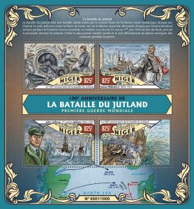 Niger Military & War Stamps 2016 MNH WWI WW1 Battle of Jutland Ships 4v M/S