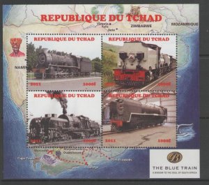 CHAD 2011 RAILWAYS MNH