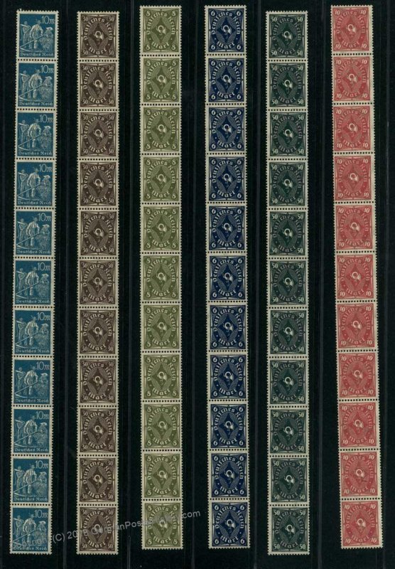 Inflation Coil Strips MNH Lot Group Collection 30572