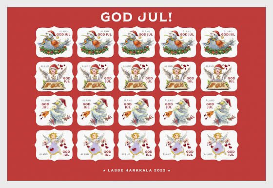 2023 Aland Christmas Seals Full Sheet  (Scott NA) MNH