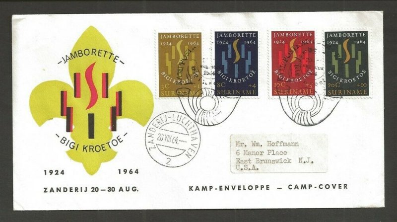 1964 Surinam 40th anniversary Boy Scouts FDC