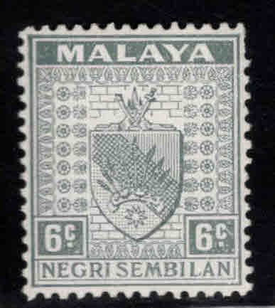 MALAYA Negri Sembilan Scott 25A MH* coat of arms stamp