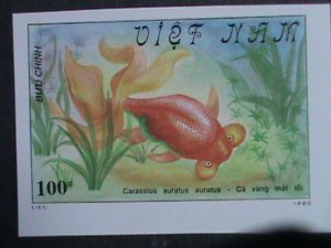 ​VIETNAM 1990 SC#2068-73 COLORFUL LOVELY GOLDFISHES IMPERF MNH SET-VF LAST ONE