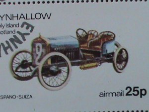 ​EYNHALLOW SCOTLAND STAMP:1974 CLASSIC ANTIQUE CARS  CTO- MNH - MINI SHEET