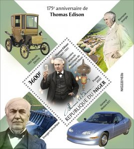 NIGER - 2022 - Thomas Edison - Perf Souv Sheet - Mint Never Hinged