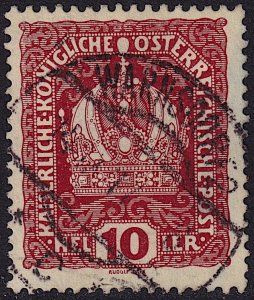 Austria - 1916 - Scott #148 - used - WARNSDORF 2 pmk Czech Republic