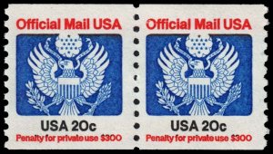 United States - Scott O135 - Mint-Never-Hinged - Attached Pair