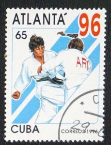 CUBA Sc# 3723  ATLANTA SUMMER OLYMPICS sports 65c Judo 1996 used cto