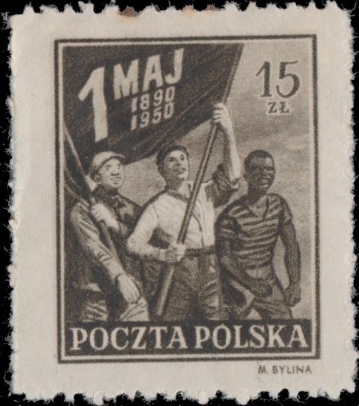 POLOGNE / POLAND - 1950 - Mi.559 15Zl. 60th Anniversary of May 1st - Mint*  
