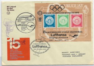 Uruguay to Germany 1972 15th Anniversary of the 1st Flight (53826)