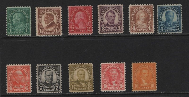 581 - 591 set VF original gum never hinged nice color cv $ 371 ! see pic !