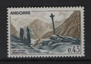 Andorra French    #149  MH  1961 Gothic Cross 45c