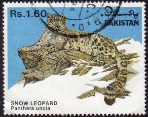 Pakistan 604 - Used - 1.60r Snow Leopard (1984) (cv $6.50)