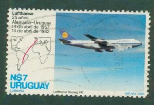 Uruguay 1127 USED PLANES BIN $1.00