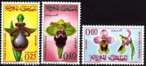 MOROCCO 1965 FLORA Plants Flowers: Orchids. Complete Set, MNH