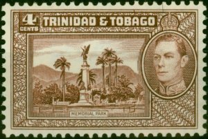 Trinidad & Tobago 1938 4c Chocolate SG249 Fine MNH