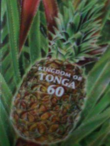 ​TONGA-2001-SC#1054C -BEAUTIFUL LOVELY  PINEAPPLE-DIE CUT-MNH VF-HARD TO FIND