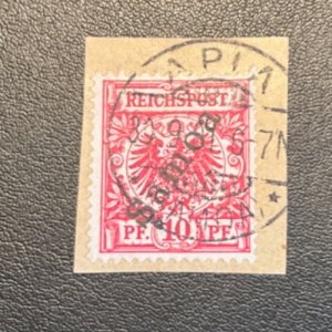 German colonies, town cancel, APIA on Samoa