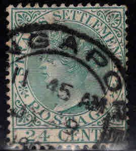 Straits Settlements Scott 54 Used  1883 Queen Victoria stamp