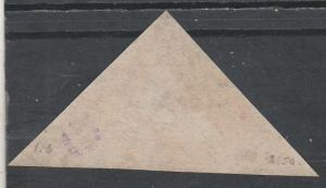 CAPE OF GOOD HOPE 1855 TRIANGLE 1D USED PERKINS BACON PRINTING