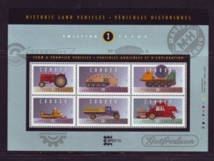 Canada Sc 1552 1995 Historic Land Vehicles stamp sheet mint NH