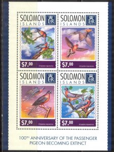 Solomon Islands 2014 Birds Pigeons sheet MNH