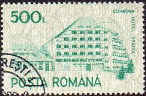 Romania 3683 - Used - 500L Hotel Bradul (Covasna) (1991) (cv $0.55)