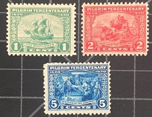 US Stamps- SC# 548 - 550 - Pilgrim -  MH - SCV = $42.00