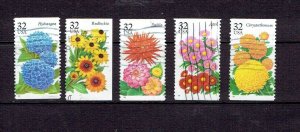 UNITED STATES - 1995 GARDEN FLOWERS - SCOTT 2993 TO 2997 - USED