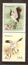 #2867-68 Cranes Vertical Pair Mint NH