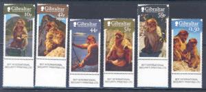 GIBRALTAR SCOTT #1290/95 BARBARY MACAQUES SET  MINT  NEVER HINGED 