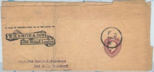 73966 - GREAT BRITAIN - POSTAL STATIONERY WRAPPER Printed to order WH SMITHS