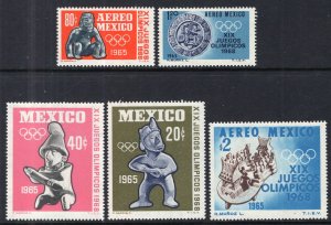 Mexico 965-966,C309-C311 Summer Olympics MNH VF