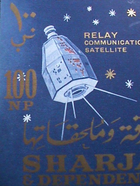 ​SHARJAH WORLD FAMOUS SATELLITES IN SPACE-IMPERF: MNH S/S SHEET-VERY FINE