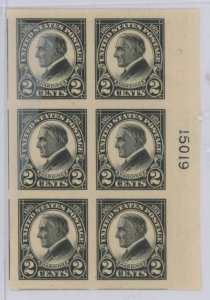 United States #611 Mint (NH) Plate Block